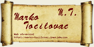 Marko Točilovac vizit kartica